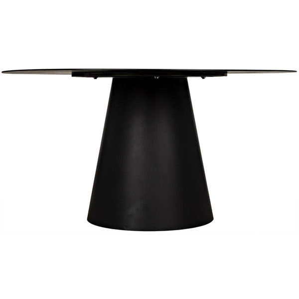 Noir Vesuvius Dining Table, Black Metal-Noir Furniture-Blue Hand Home