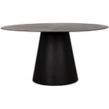 Noir Vesuvius Dining Table, Black Metal-Noir Furniture-Blue Hand Home