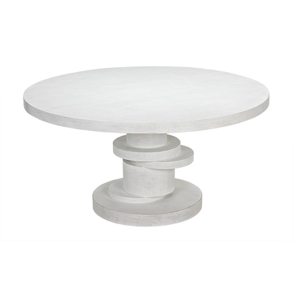 Noir Hugo Dining Table 60", White Wash-Noir Furniture-Blue Hand Home