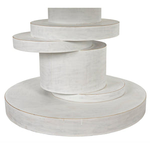 Noir Hugo Dining Table 60", White Wash-Noir Furniture-Blue Hand Home