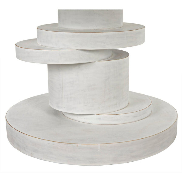 Noir Hugo Dining Table 60", White Wash-Noir Furniture-Blue Hand Home