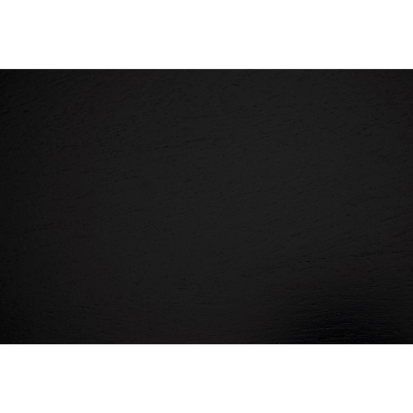Noir Portobello Dining Table, Hand Rubbed Black with Light Brown Trim-Noir Furniture-Blue Hand Home