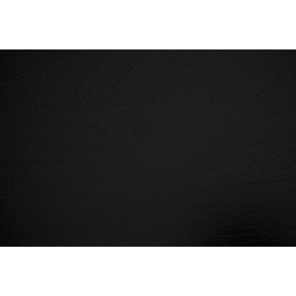 Noir Portobello Dining Table, Hand Rubbed Black with Light Brown Trim-Noir Furniture-Blue Hand Home
