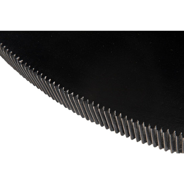 Noir Portobello Dining Table, Hand Rubbed Black with Light Brown Trim-Noir Furniture-Blue Hand Home
