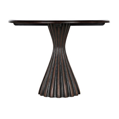 Osiris Dining Table, Pale Rubbed with Light Brown Trim