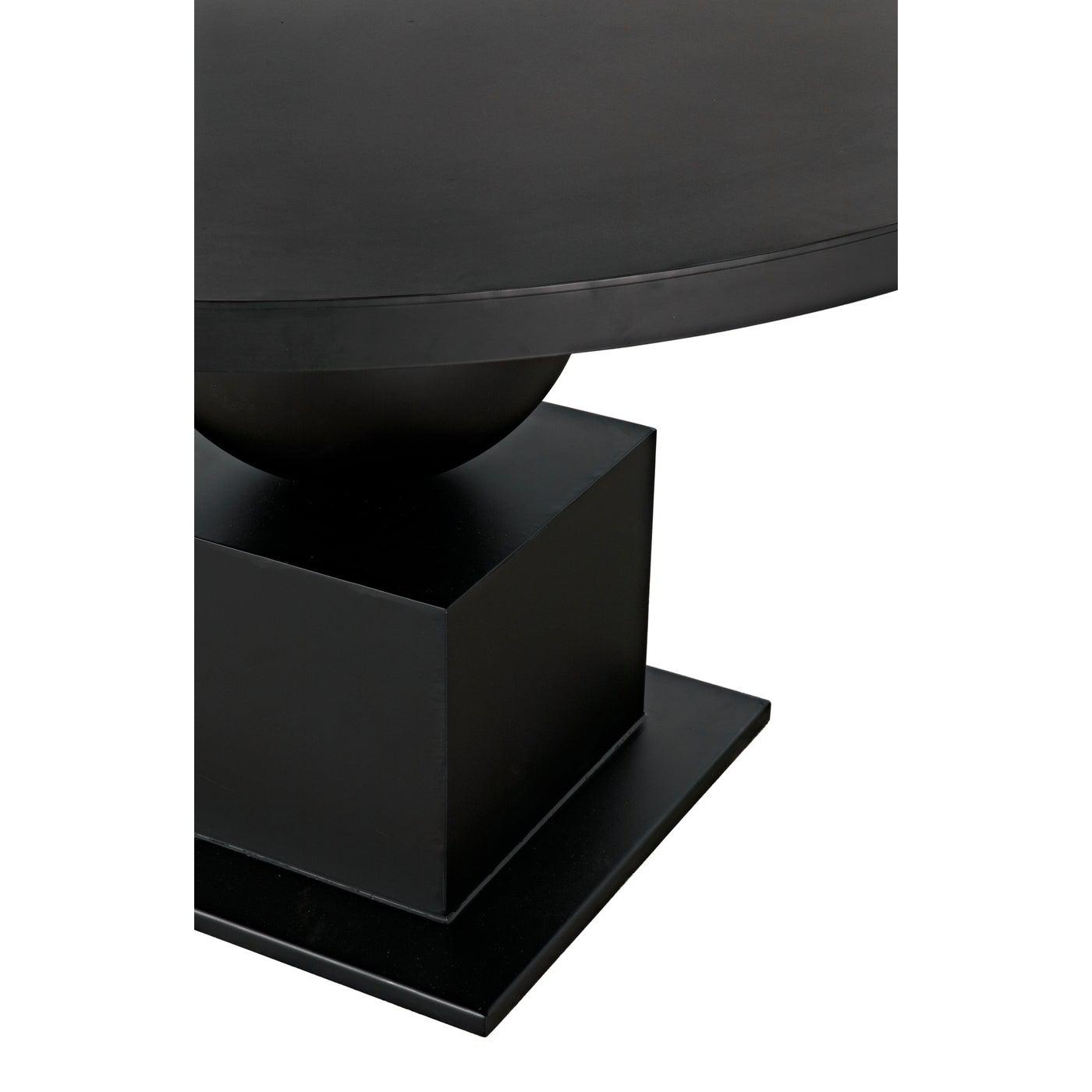 Noir Emira Dining Table, Black Metal-Noir Furniture-Blue Hand Home