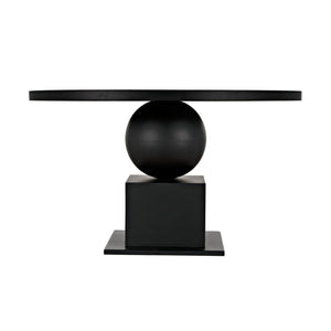Noir Emira Dining Table, Black Metal-Noir Furniture-Blue Hand Home