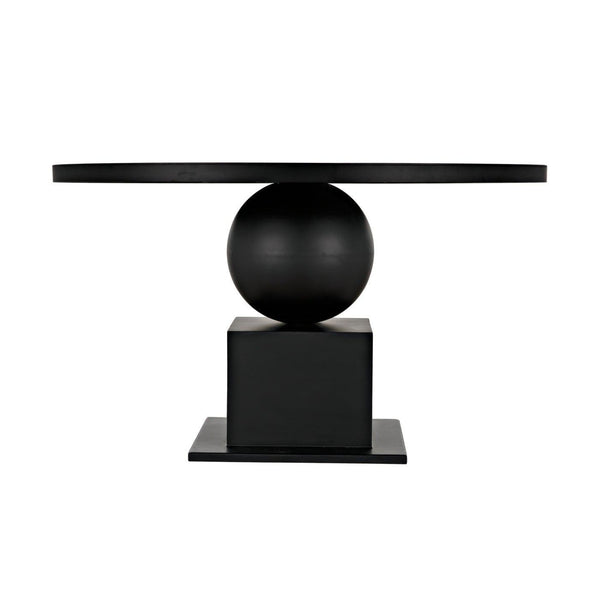 Noir Emira Dining Table, Black Metal-Noir Furniture-Blue Hand Home