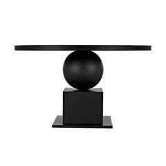 Noir Emira Dining Table, Black Metal-Noir Furniture-Blue Hand Home