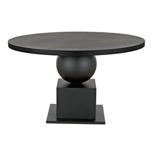 Noir Emira Dining Table, Black Metal-Noir Furniture-Blue Hand Home