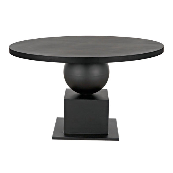 Noir Emira Dining Table, Black Metal-Noir Furniture-Blue Hand Home