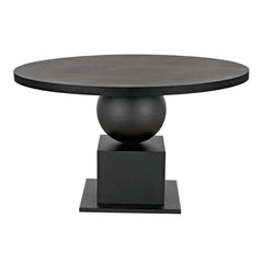 Noir Emira Dining Table, Black Metal-Noir Furniture-Blue Hand Home