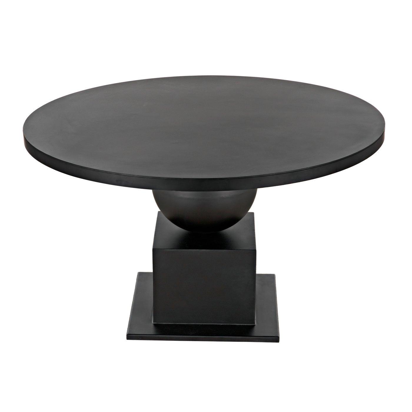 Noir Emira Dining Table, Black Metal-Noir Furniture-Blue Hand Home
