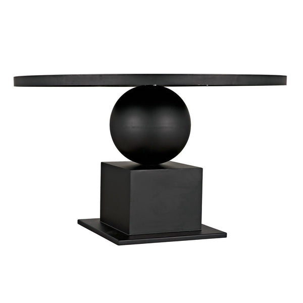 Noir Emira Dining Table, Black Metal-Noir Furniture-Blue Hand Home