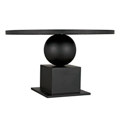 Noir Emira Dining Table, Black Metal-Noir Furniture-Blue Hand Home