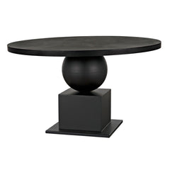 Noir Emira Dining Table, Black Metal-Noir Furniture-Blue Hand Home