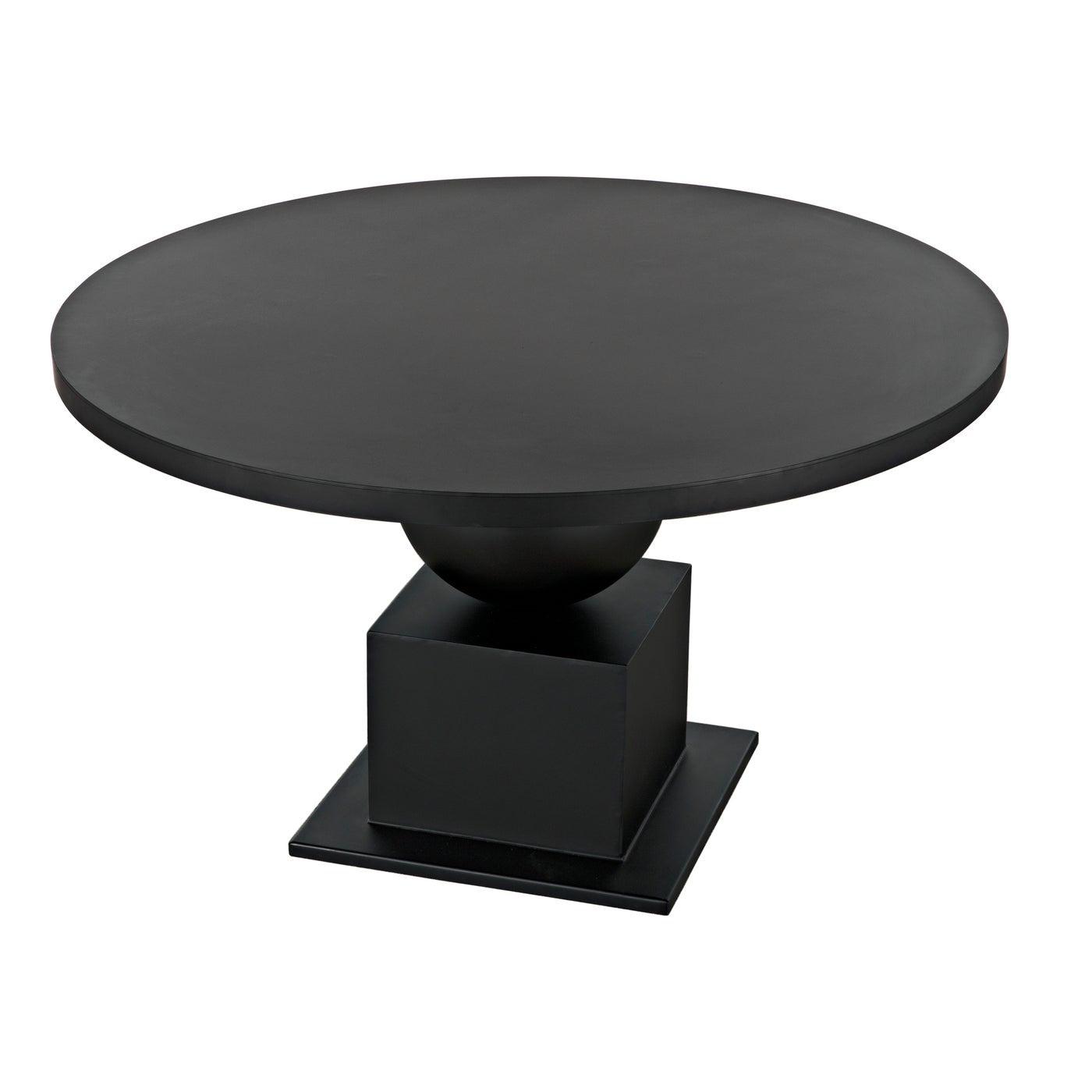 Noir Emira Dining Table, Black Metal-Noir Furniture-Blue Hand Home