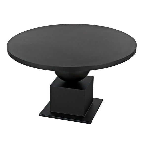 Noir Emira Dining Table, Black Metal-Noir Furniture-Blue Hand Home