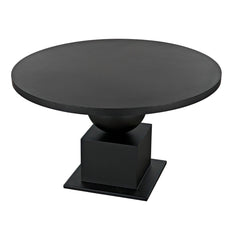 Noir Emira Dining Table, Black Metal-Noir Furniture-Blue Hand Home