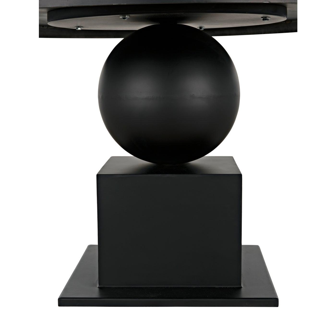 Noir Emira Dining Table, Black Metal-Noir Furniture-Blue Hand Home