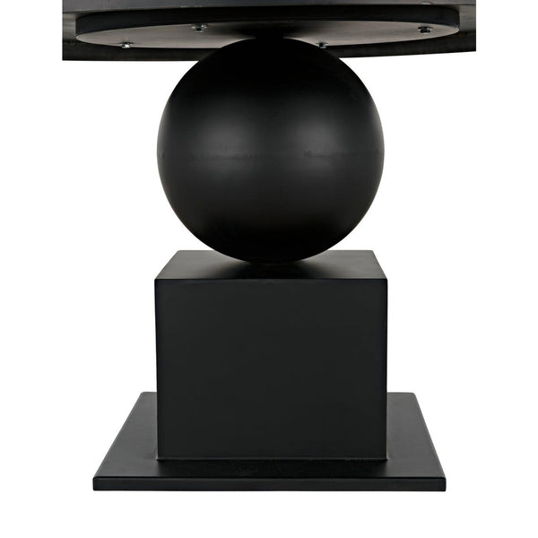 Noir Emira Dining Table, Black Metal-Noir Furniture-Blue Hand Home