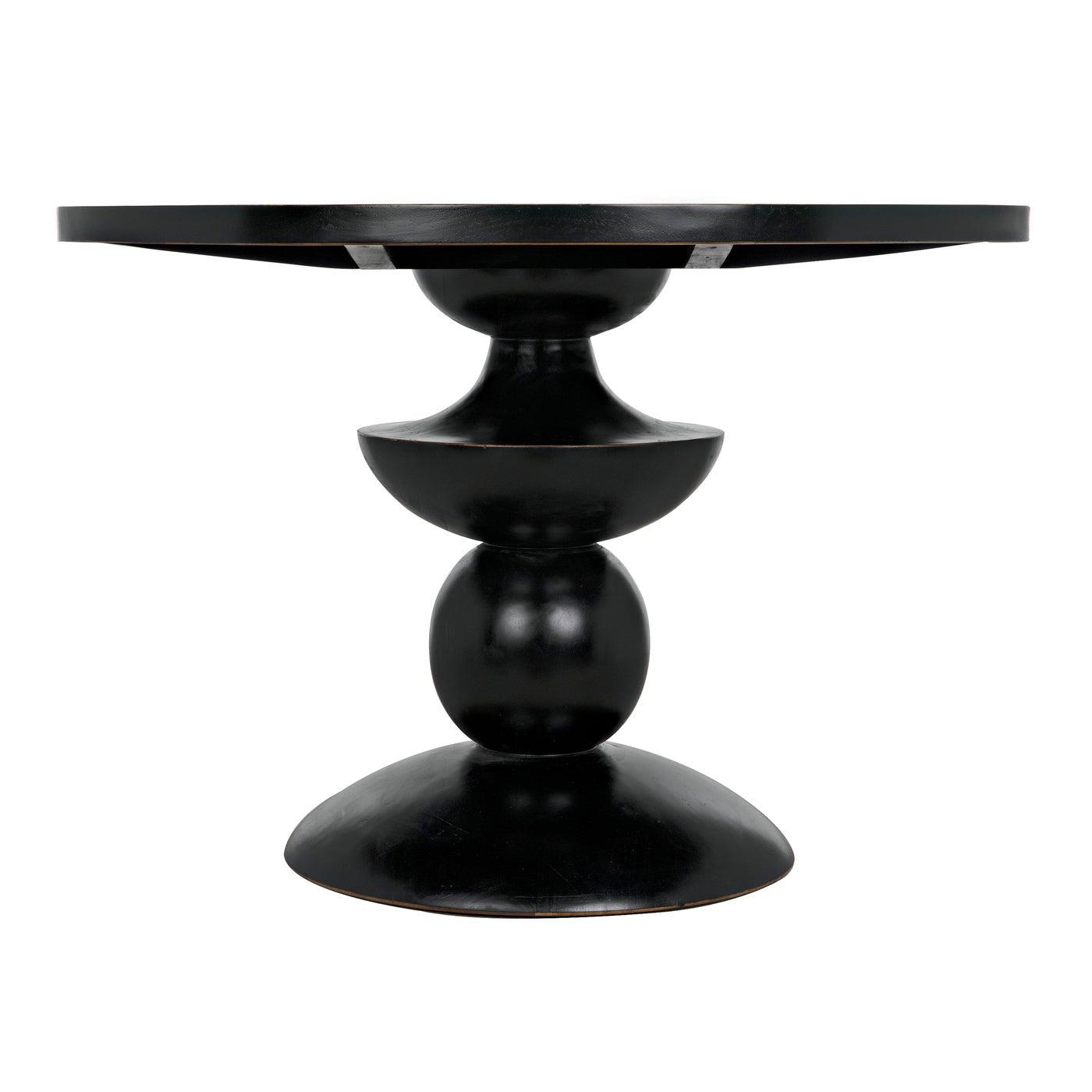 Margot Dining Table, Hand Rubbed Black