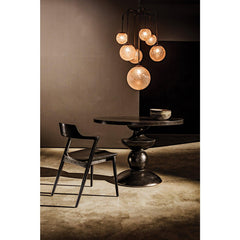 Margot Dining Table, Hand Rubbed Black