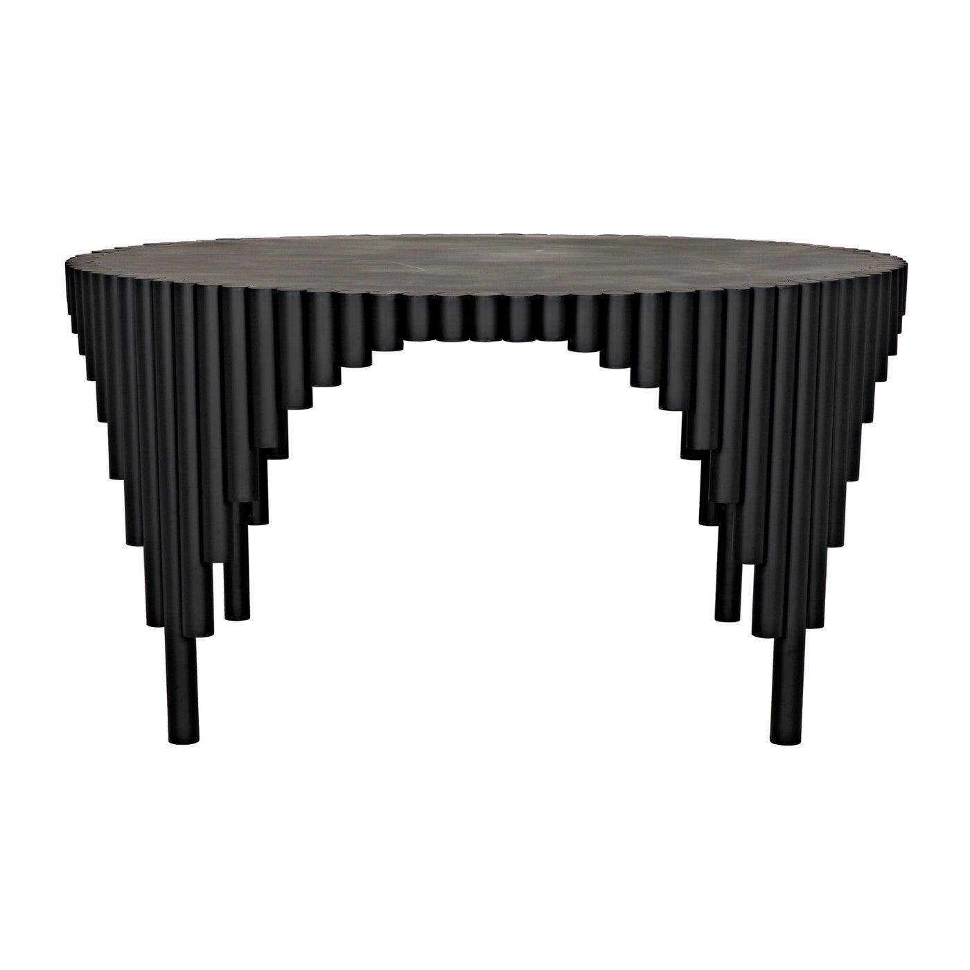Royal Hall Dining Table, Black Steel