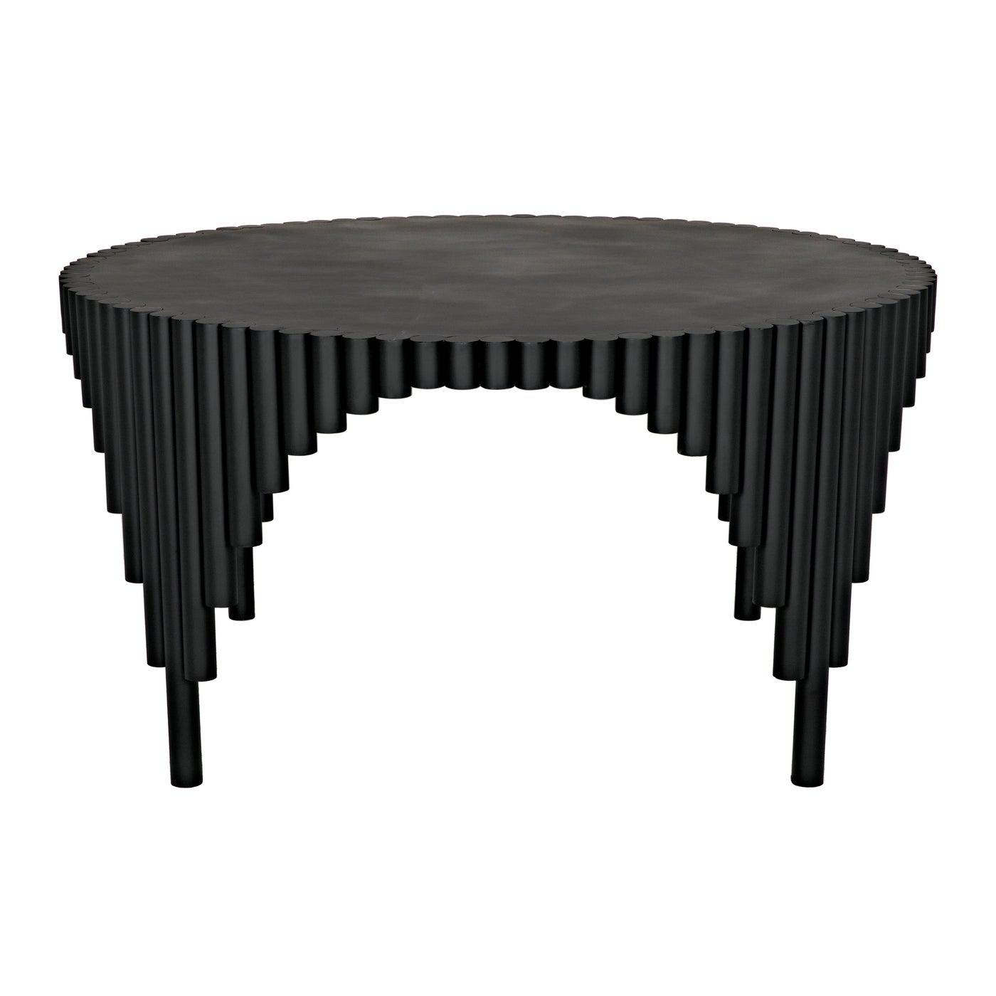Royal Hall Dining Table, Black Steel