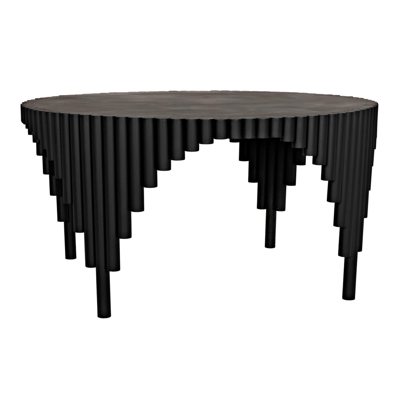 Royal Hall Dining Table, Black Steel
