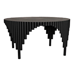 Royal Hall Dining Table, Black Steel