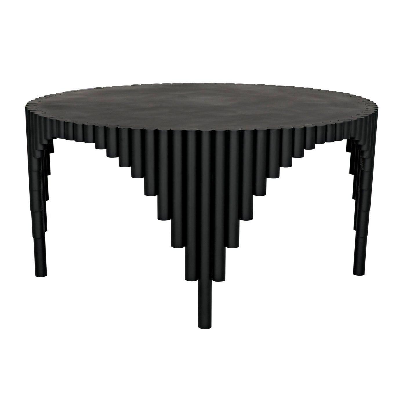 Royal Hall Dining Table, Black Steel