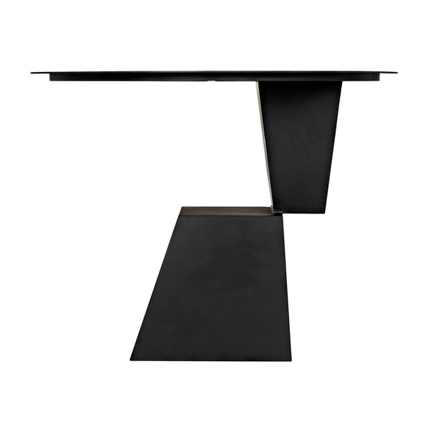 Round Pieta Table, Black Steel-Noir Furniture-Blue Hand Home