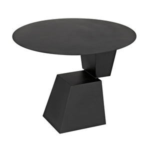 Round Pieta Table, Black Steel-Noir Furniture-Blue Hand Home