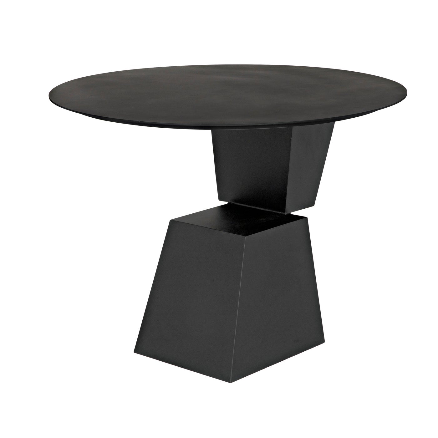 Round Pieta Table, Black Steel-Noir Furniture-Blue Hand Home