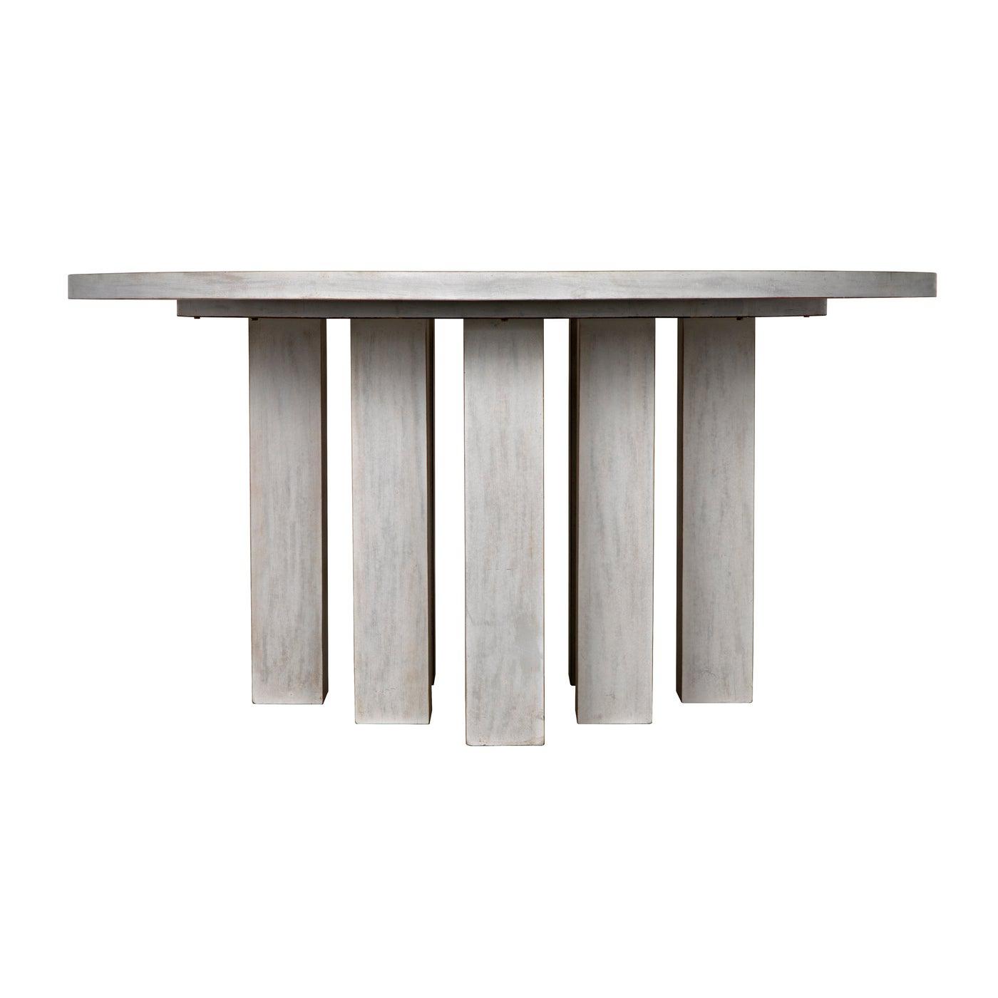 Resistance Dining Table, White Wash-Noir Furniture-Blue Hand Home