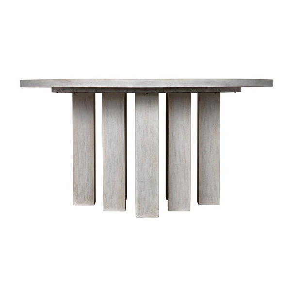 Resistance Dining Table, White Wash-Noir Furniture-Blue Hand Home