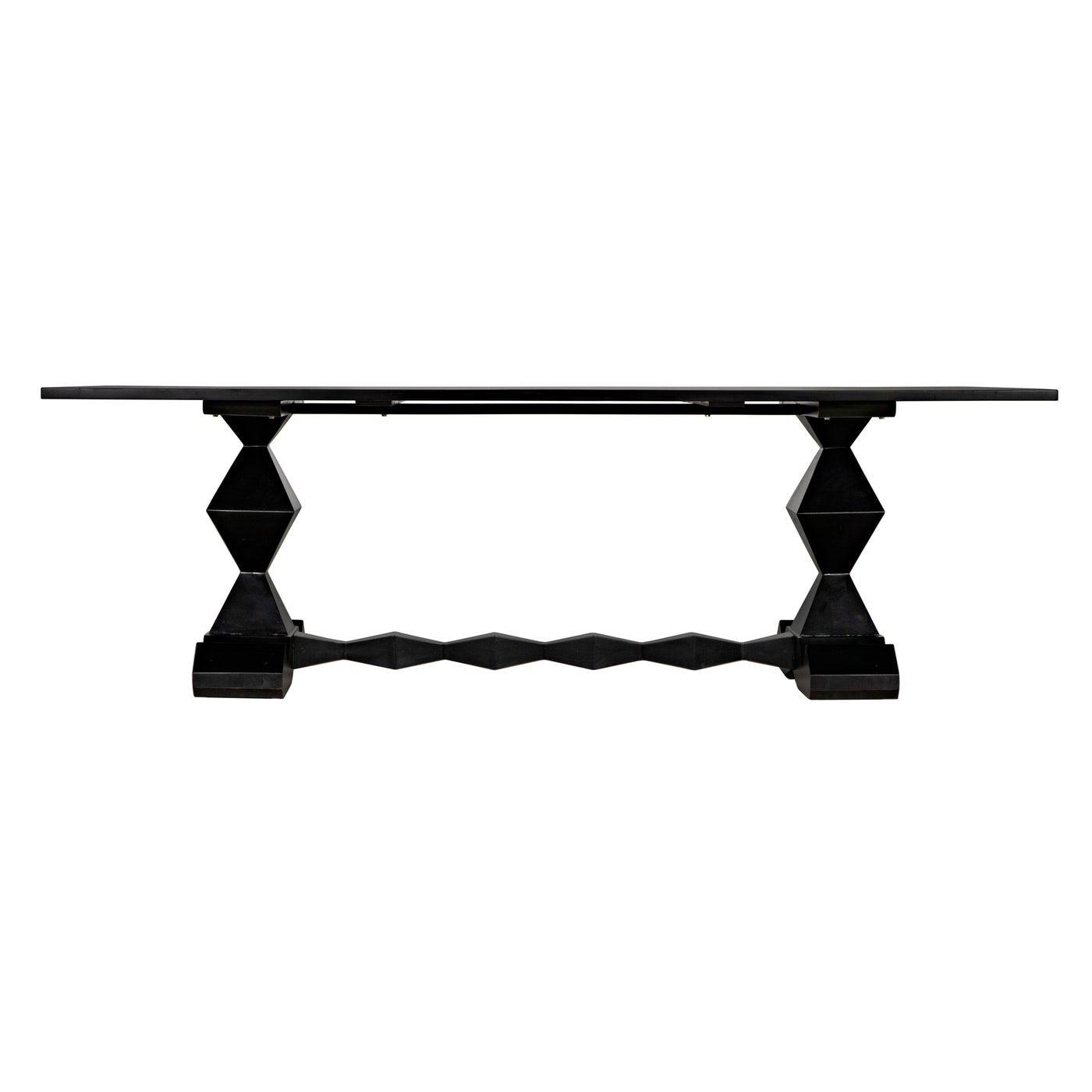 Madeira Dining Table, Hand Rubbed Black-Noir Furniture-Blue Hand Home