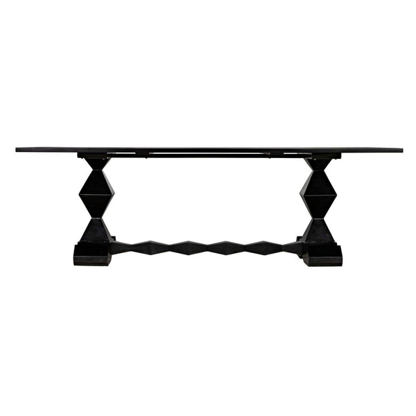 Madeira Dining Table, Hand Rubbed Black-Noir Furniture-Blue Hand Home