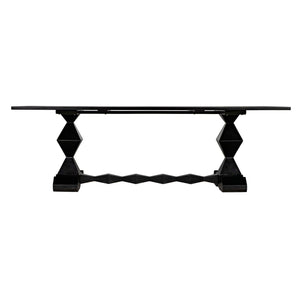Madeira Dining Table, Hand Rubbed Black-Noir Furniture-Blue Hand Home