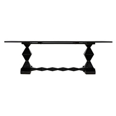 Madeira Dining Table, Hand Rubbed Black