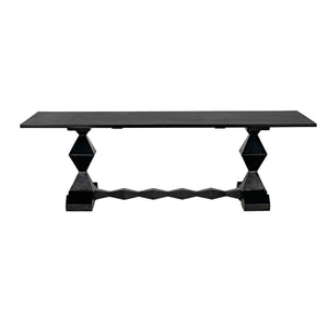 Madeira Dining Table, Hand Rubbed Black-Noir Furniture-Blue Hand Home