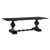 Madeira Dining Table, Hand Rubbed Black-Noir Furniture-Blue Hand Home