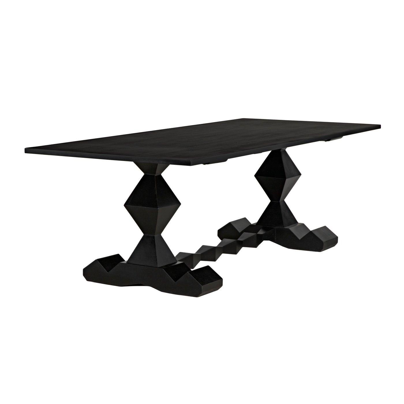 Madeira Dining Table, Hand Rubbed Black-Noir Furniture-Blue Hand Home