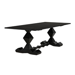 Madeira Dining Table, Hand Rubbed Black