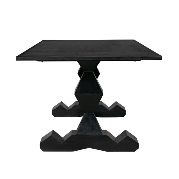 Madeira Dining Table, Hand Rubbed Black-Noir Furniture-Blue Hand Home