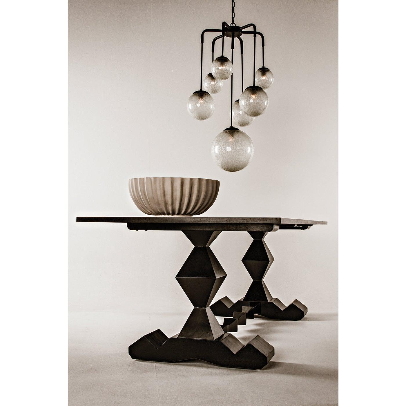Madeira Dining Table, Hand Rubbed Black-Noir Furniture-Blue Hand Home
