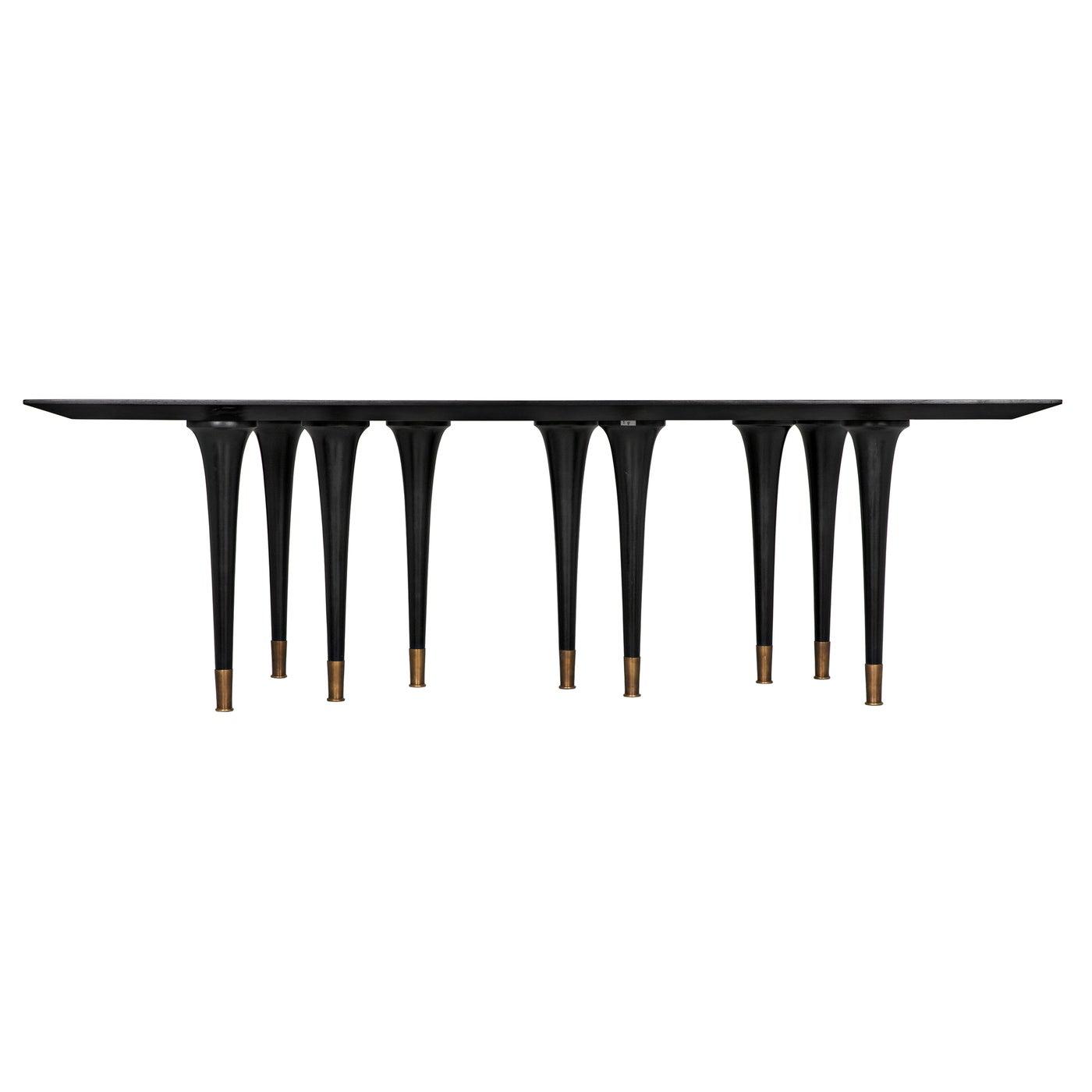 Romeo Dining Table, Hand Rubbed Black