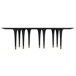 Romeo Dining Table, Hand Rubbed Black-Noir Furniture-Blue Hand Home