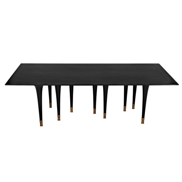 Romeo Dining Table, Hand Rubbed Black-Noir Furniture-Blue Hand Home